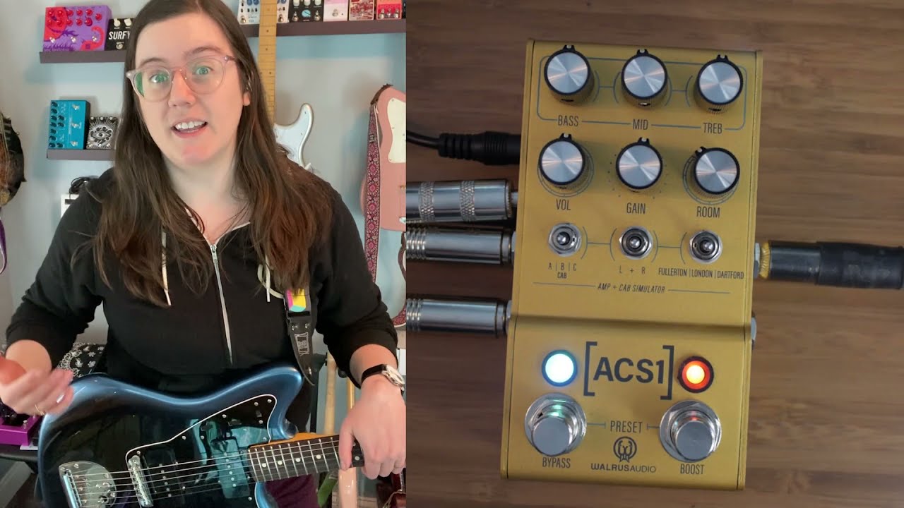 ギター Walrus Audio ACS1 amp simulater Walrus Audio Mako Series ACS1 Amp + Cab Simulator MKII Gold