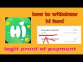 Paano magwithdraw sa hi fami proof of payment #gcash #withdraw
