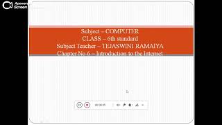 Cbse class 6th Chapter 7 Introduction to Internet