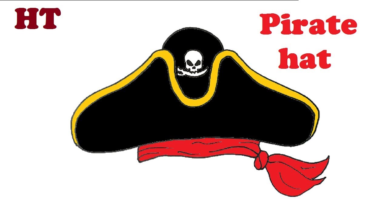 How to draw a pirate hat easy | Hat drawing - YouTube