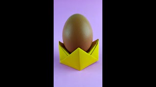 DIY origami egg cup instructions #shorts