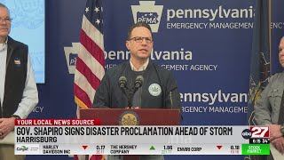 Gov. Shapiro signs disaster proclamation ahead of storm