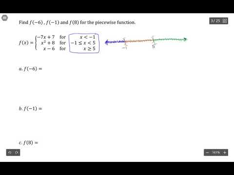 Piecewise Functions: Evaluating (three pieces)