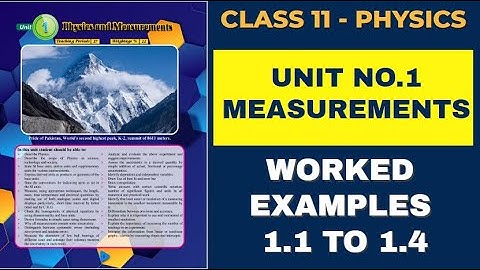 XI Physics | Worked Example| Chapter No.1 | Physics and Measurement | #TP11 14