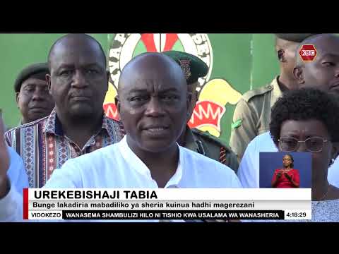 Bunge Lakadiria Mabadiliko Ya Sheria Kuinua Hadhi Magerezani 