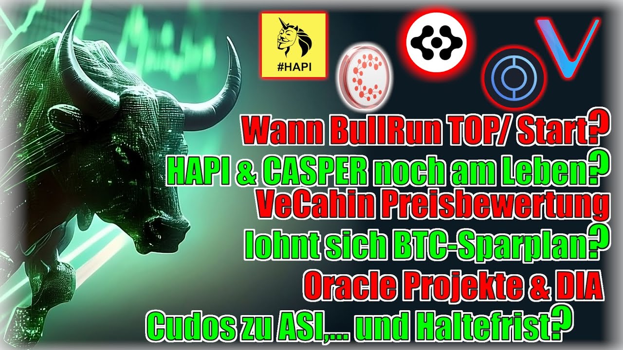 Wann BullRun Top/ Start❓ Meinung zu Casper & VeChain❓ Cudos zu ASI,  Haltefrist,... UVM❗️ -Krypto Q&A