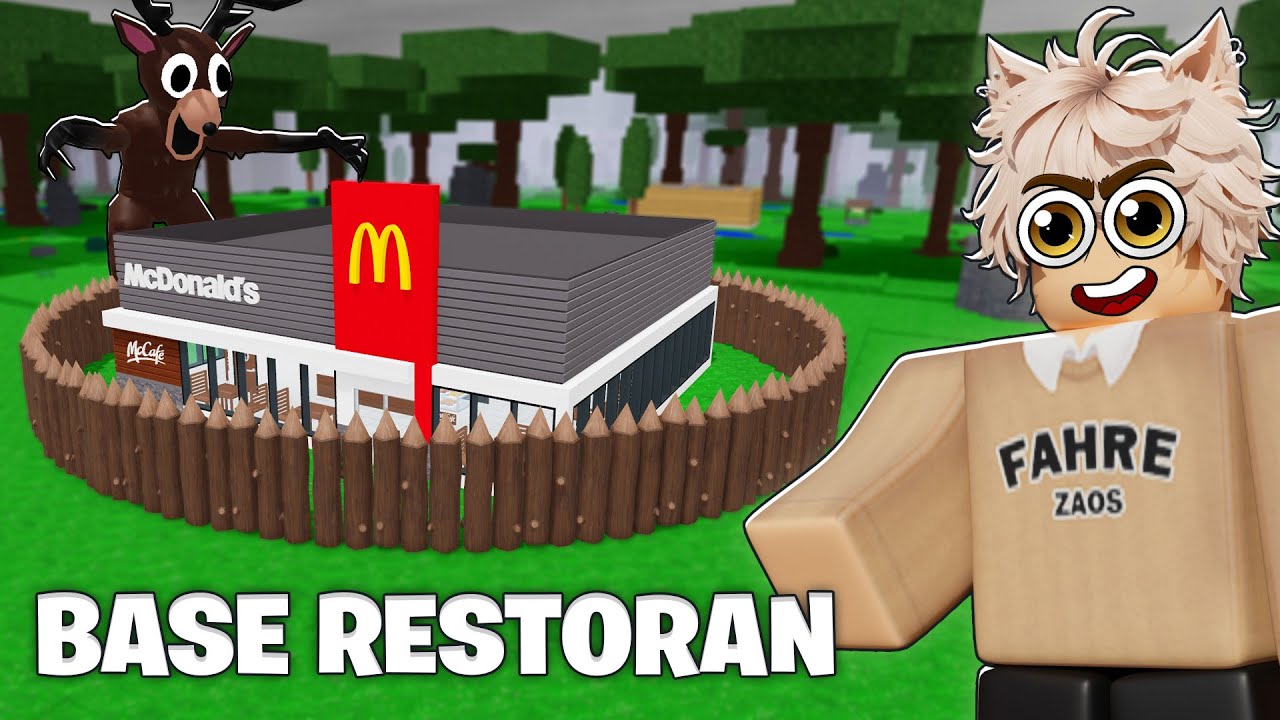 AKU BIKIN BASE RESTORAN MEWAH DI 99 NIGHT IN THE FOREST ROBLOX
