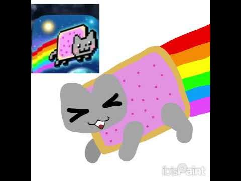 нарисованный нян кет #нянкет - YouTube
