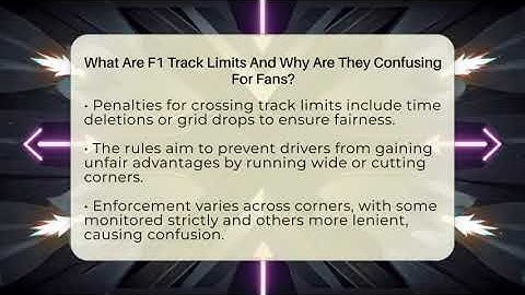 What Are F1 Track Limits And Why Are They Confusing For Fans? - Pole Position Experts