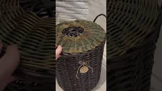 Имитация Корзины под мусор #rattan #diy #home #garden #корзина #кашпо  #bag #плетенаякорзина #сад