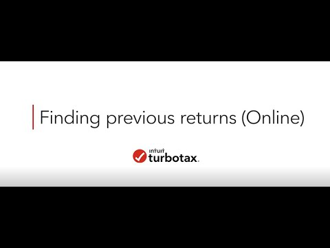 How to find previous online returns in TurboTax Canada / TurboTax Support Canada