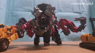 Transformers Stop Motion Animation：SS Devastator combination，the Evolution from G1, copy from movie