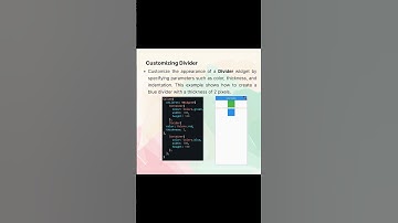 Divider Widget in Flutter #devcode