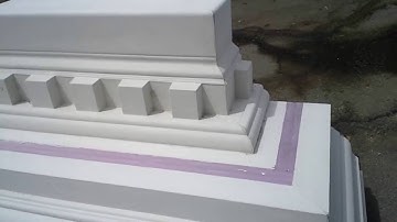 GFRC Cornice Part X -  Attached Frame with Anchors   Ready to Install