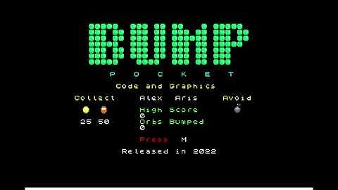 Game Development Past | [30] ZX Spectrum Next - Bump Pocket (2022)