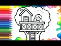 How to draw a tree house for children/Drawing for children