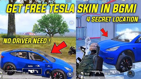 GET FREE TESLA SKIN IN BGMI | TESLA CAR SECRET LOCATION IN BGMI | HOW TO USE TESLA OPEN AUTO PILOT