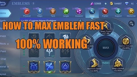 Tips to Max All Emblems fast 2023 // #mobilelegend