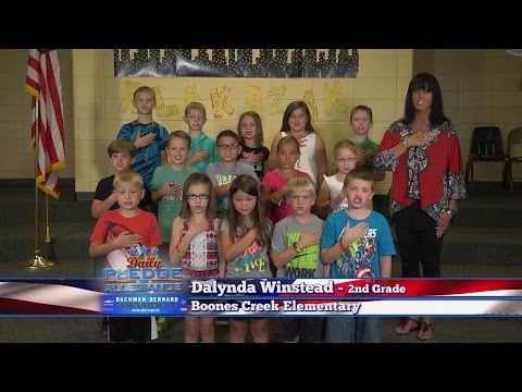 Daily Pledge of Allegiance: Dalynda Winstead's 2nd grade class - Boones Creek Elementary School