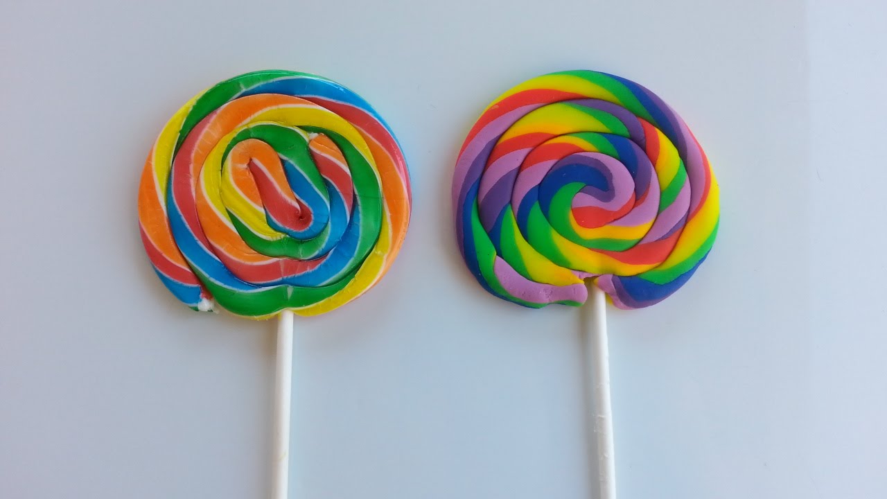 Play Doh Lollipop - How to Make Rainbow Lollipop - YouTube