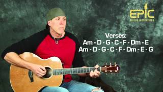 Download Lagu Learn Cat Stevens Wild World EZ beginner acoustic guitar song lesson with chords strumming patterns MP3