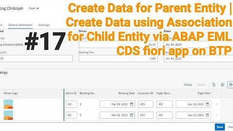 Create Entity |Create Entity Association Using CDS RAP ABAP EML statements on BTP Fiori app