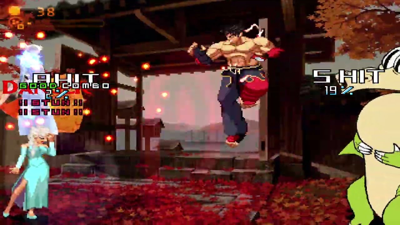 KOF MUGEN Tag Team Elsa Evil Awakens Elsa E A Yang T F Anna vs Giygas M Jin K Sonic Grim Matchstick