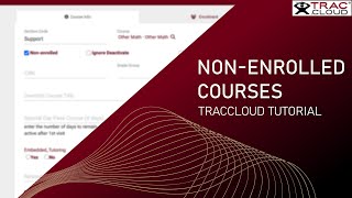 TracCloud Tutorial: How to Create Non-Enrolled Courses Profile