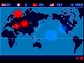 A Time Lapse Map of Every Nuclear Explosion Since 1945   by Isao Hashimoto