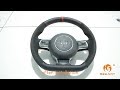 MEWANT-- for Audi TT RS 2009-2014 Hand Stitch Steering Wheel Cover Installation