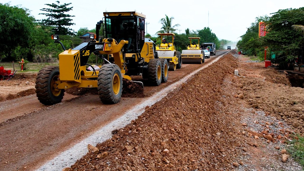 How To Process Of Building Road Foundations Awesome Skill Driving