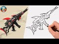 COMO DIBUJAR LA NUEVA SCAR EVOLUTIVA MEGALODON DE FREE FIRE - DIBUJANDO DIBUJOS DE FREE FIRE FF