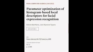 Parameter optimization of histogram-based local descriptors for facial expression rec... | RTCL.TV