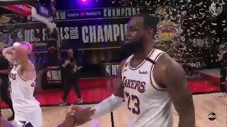 LA Lakers Win 2020 Finals Tropy Presentation / Postgame Interview RIP Kobe Bryant🐍 ik He’s PROUD LA