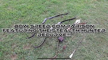 Chronograph Bow Speed Comparison Featuring the Stealth and Black Hunter Recurves