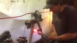 Making a hand forged slingshot / catapult