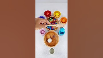 Oddly Satisfying Color Sorting ASMR Wooden Balls Reverse #oddlysatisfying #satisfying #shorts #asmr