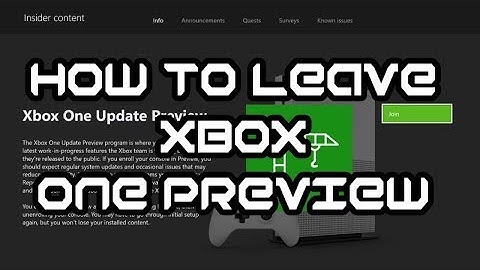 How To LEAVE The Xbox One Preview Program!
