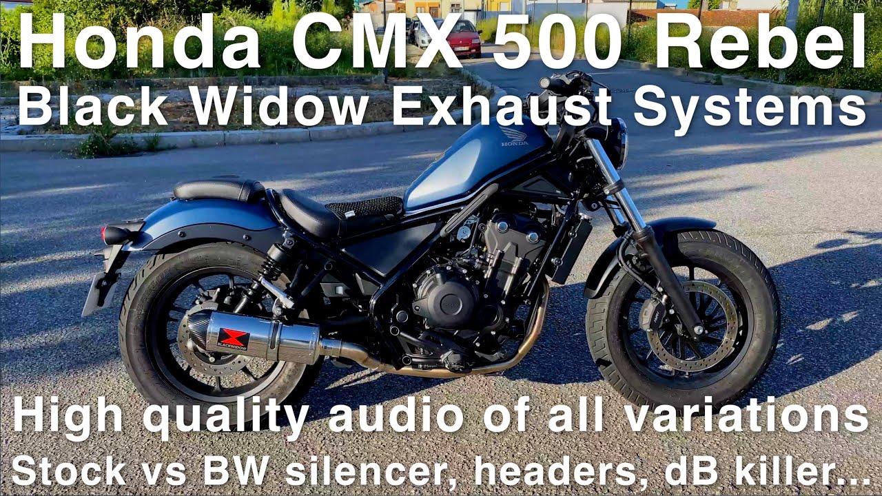 Honda CMX 500 Rebel Black Widow Exhaust Systems | High quality audio of ...