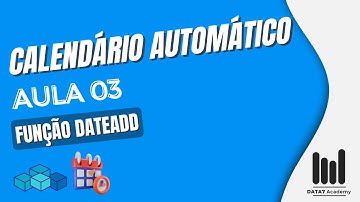Criar Calendário Automático VBA  - Aula 03 - DATEADD