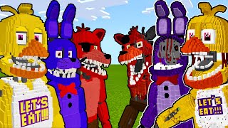 СЛОМАННЫЕ АНИМАТРОНИКИ ПРОТИВ НОВЫХ ФНАФ МАЙНКРАФТ fnaf minecraft