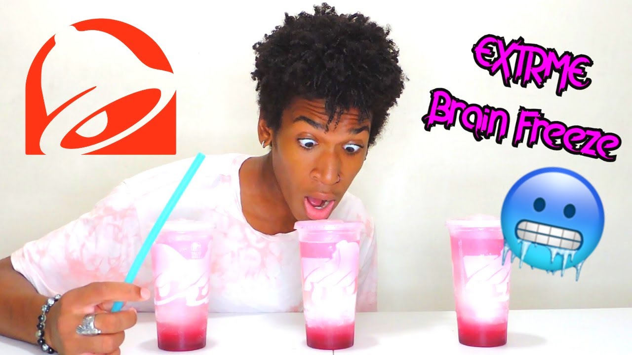 Drinking 3 Large Taco Bell Dragonfruit FREEZE as FAST as POSSIBLE! (extreme brain freezes) YouTube