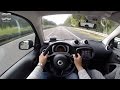 Smart ForTwo 1.0 (2016) on German Autobahn - POV Top Speed Drive