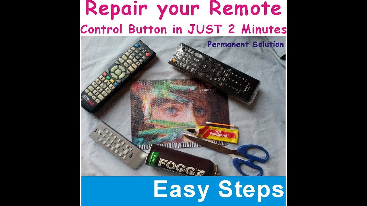 Remote Control Key Install Repair your remote ctrl key easily -DIY - YouTube