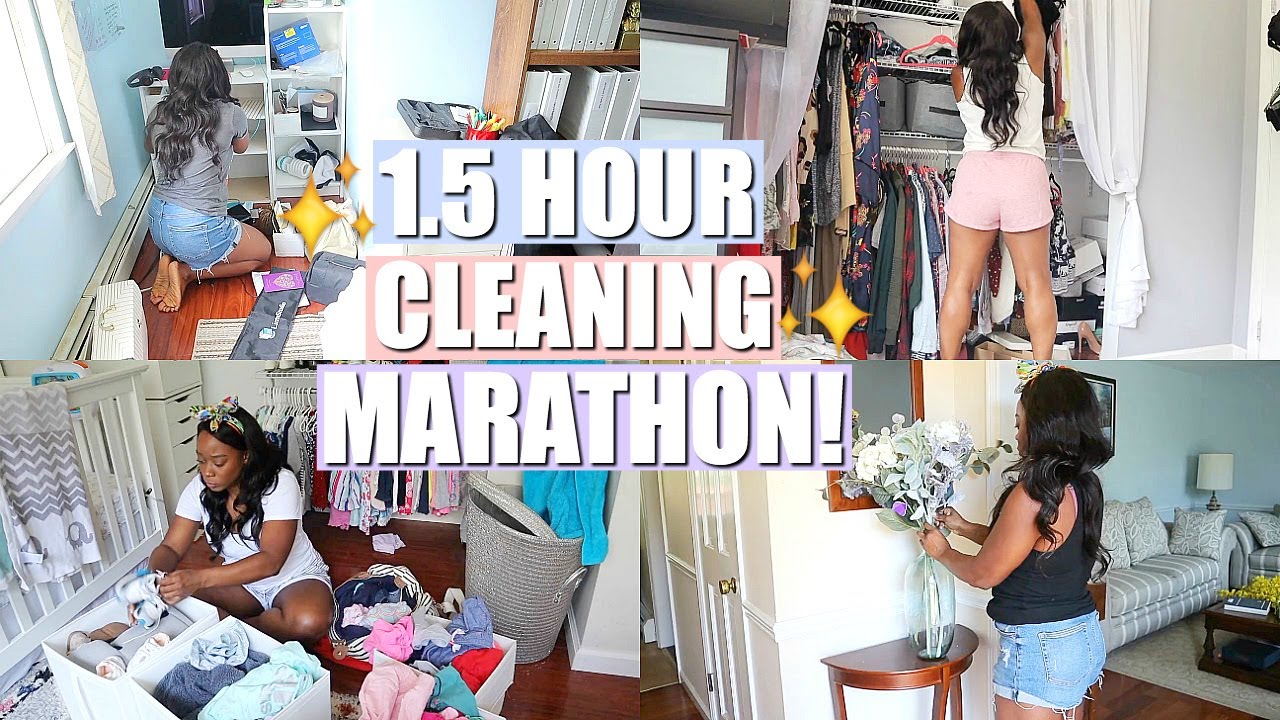 CLEAN WITH ME MARATHON! 1.5 HOURS OF CLEANING FOR EXTREME CLEANING ...