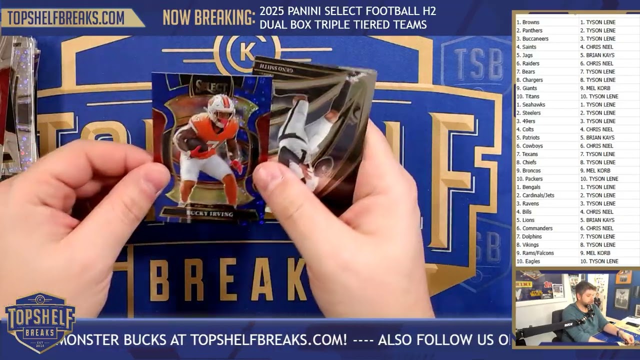 2025 Panini Select Football H2 Dual Box Triple Tiered Teams | Top Shelf Breaks | 3/13/26
