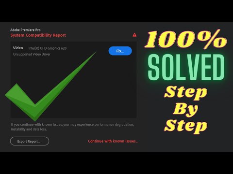 How to Fix Adobe Premiere Pro System Compatibility Report | 100✔ working | HINDI