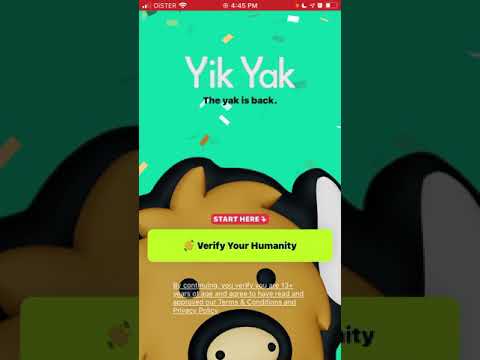 How to create an account in Yik Yak app?