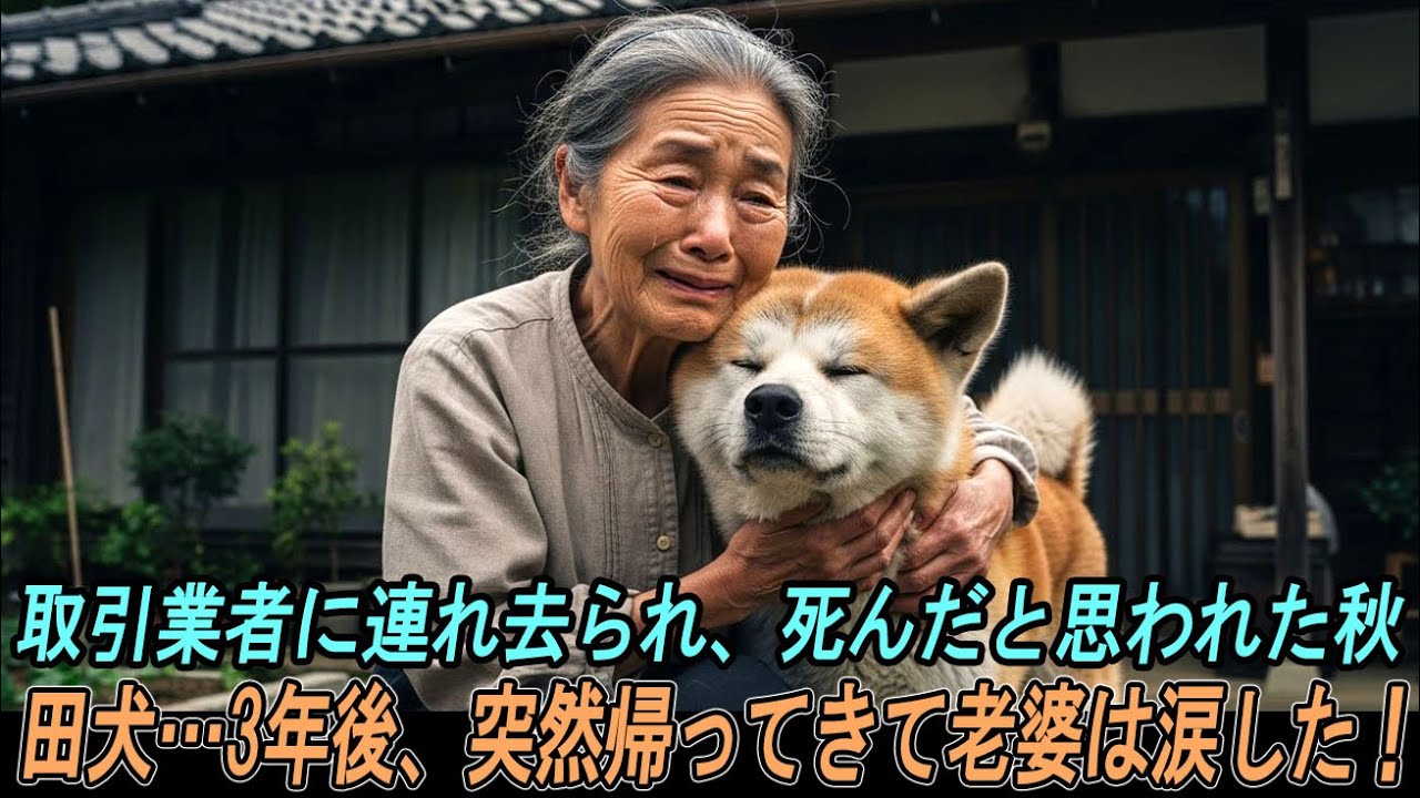 取引業者に連れ去られ、死んだと思われた秋田犬…3年後、突然帰ってきて老婆は涙した！