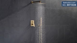 Bathselect Dax Brushed Gold Bathroom Shower Combo Set - Bst10248